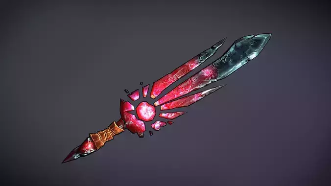 Volcano Sword Low-poly 3D model