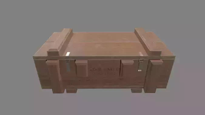 Wooden military ammo box