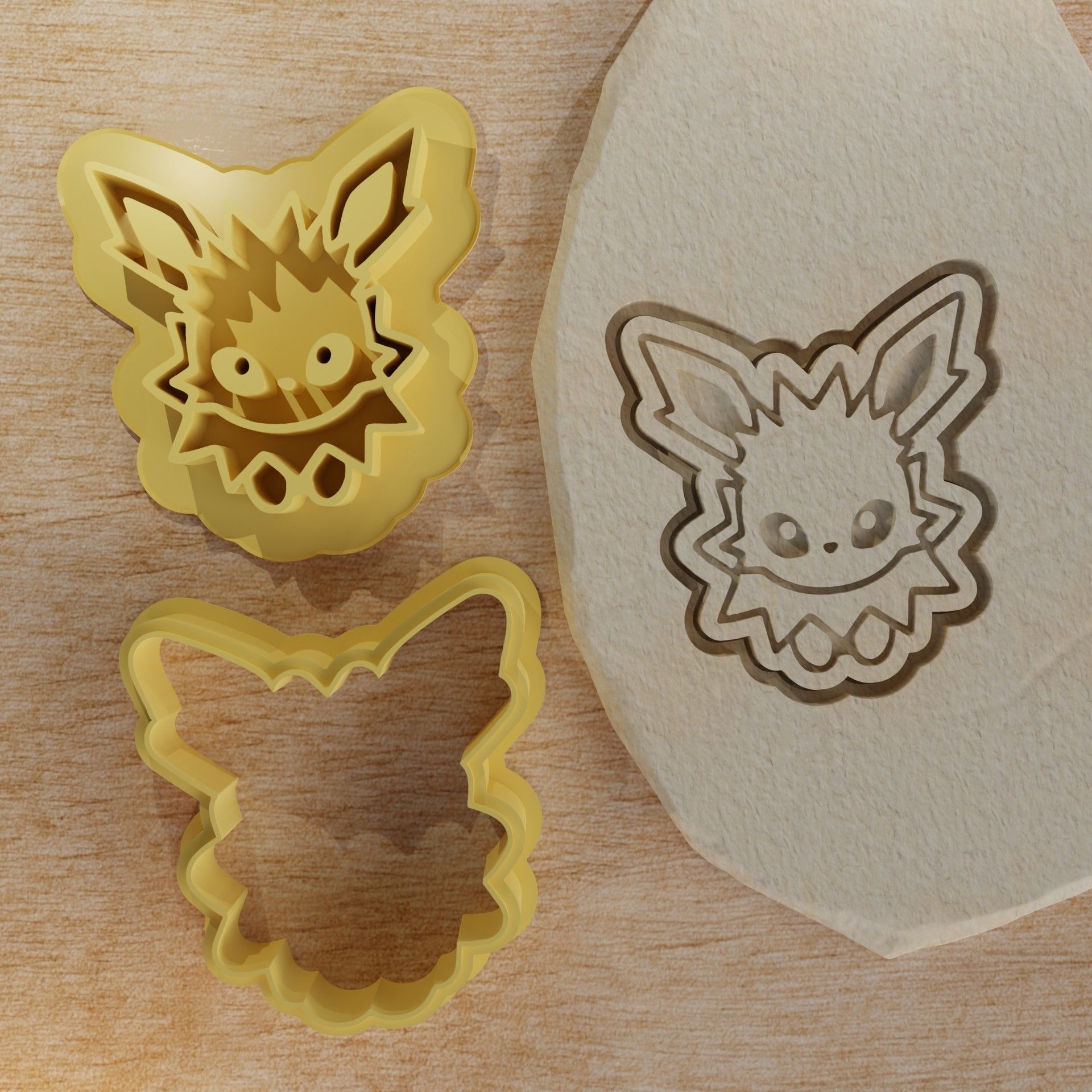 Vaporeon Jolteon Flareon   Pokemon cookie cutters 3D print model_5