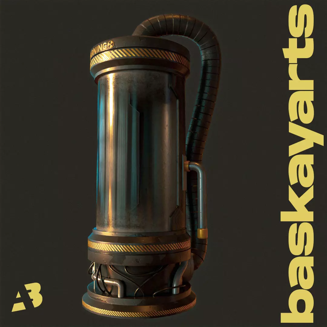 Sci Fi Lab Capsule  Low-poly 3D model_0