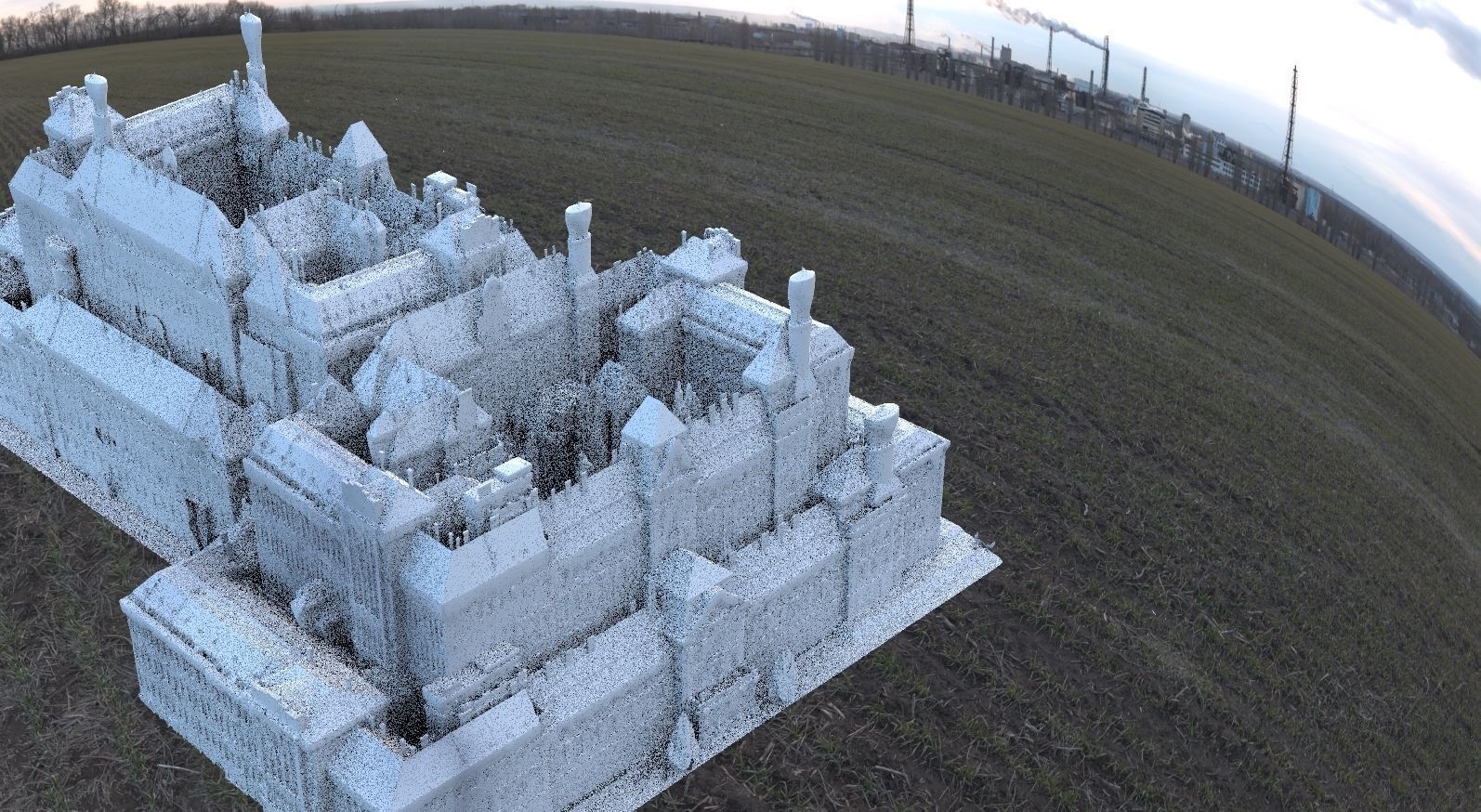 Block of housing apartments 3D model_1