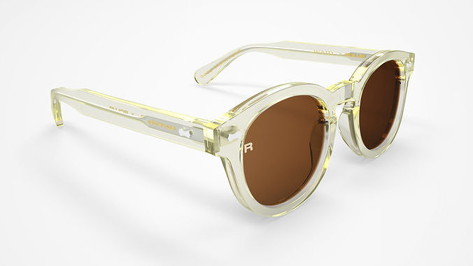 Oliver Peoples Transparent Frame Sunglasses 3D model