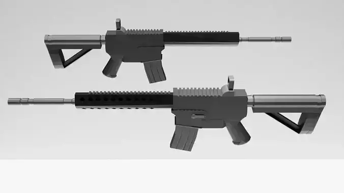 AR15 Gun Model Low-poly 3D model