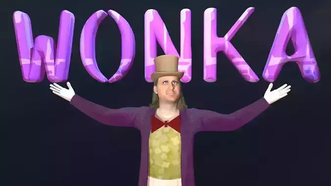 Willy Wonka Character Model 3D model