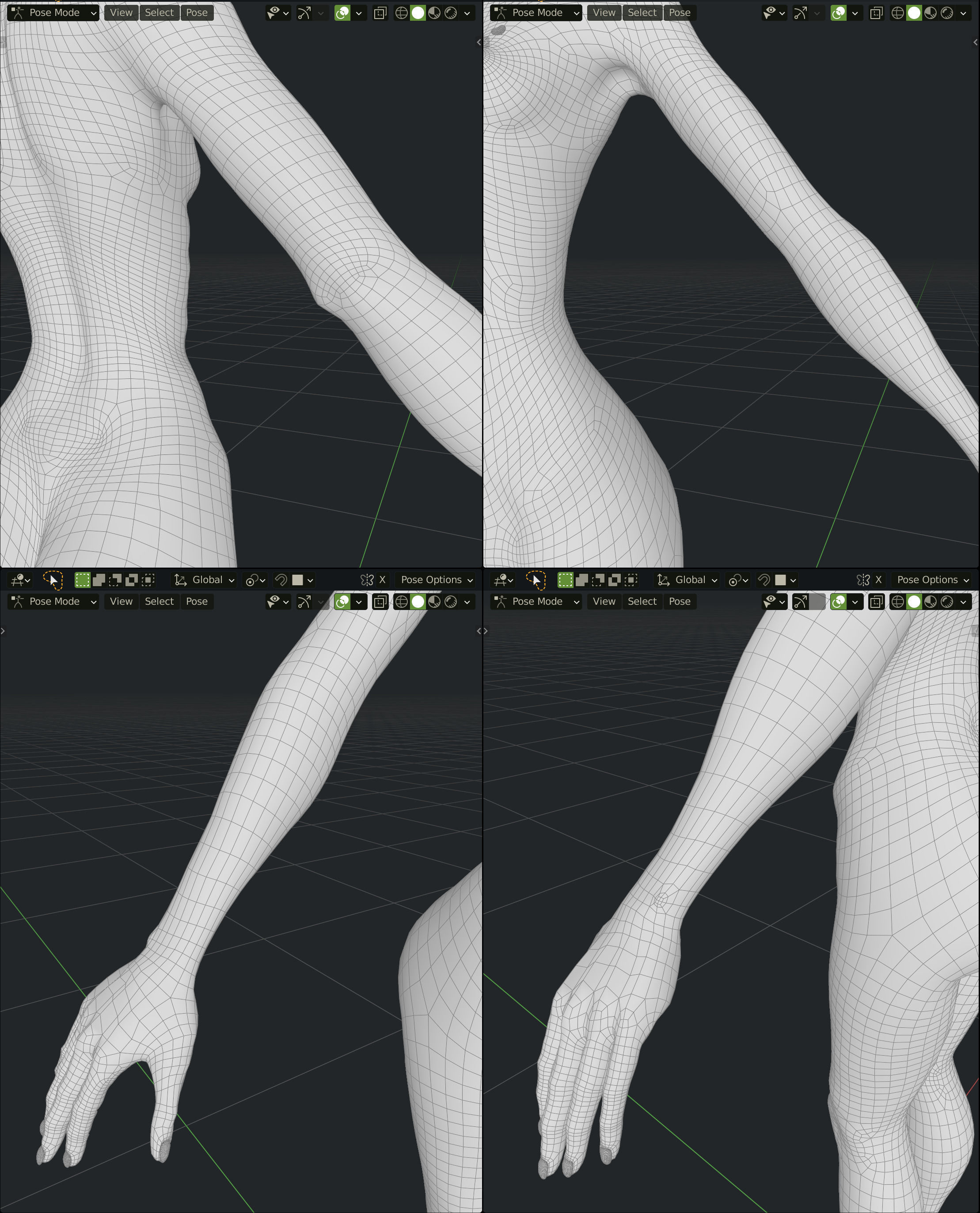 Lilithe Classica de los Muertos Female Rigged Blender Character 3D model_30