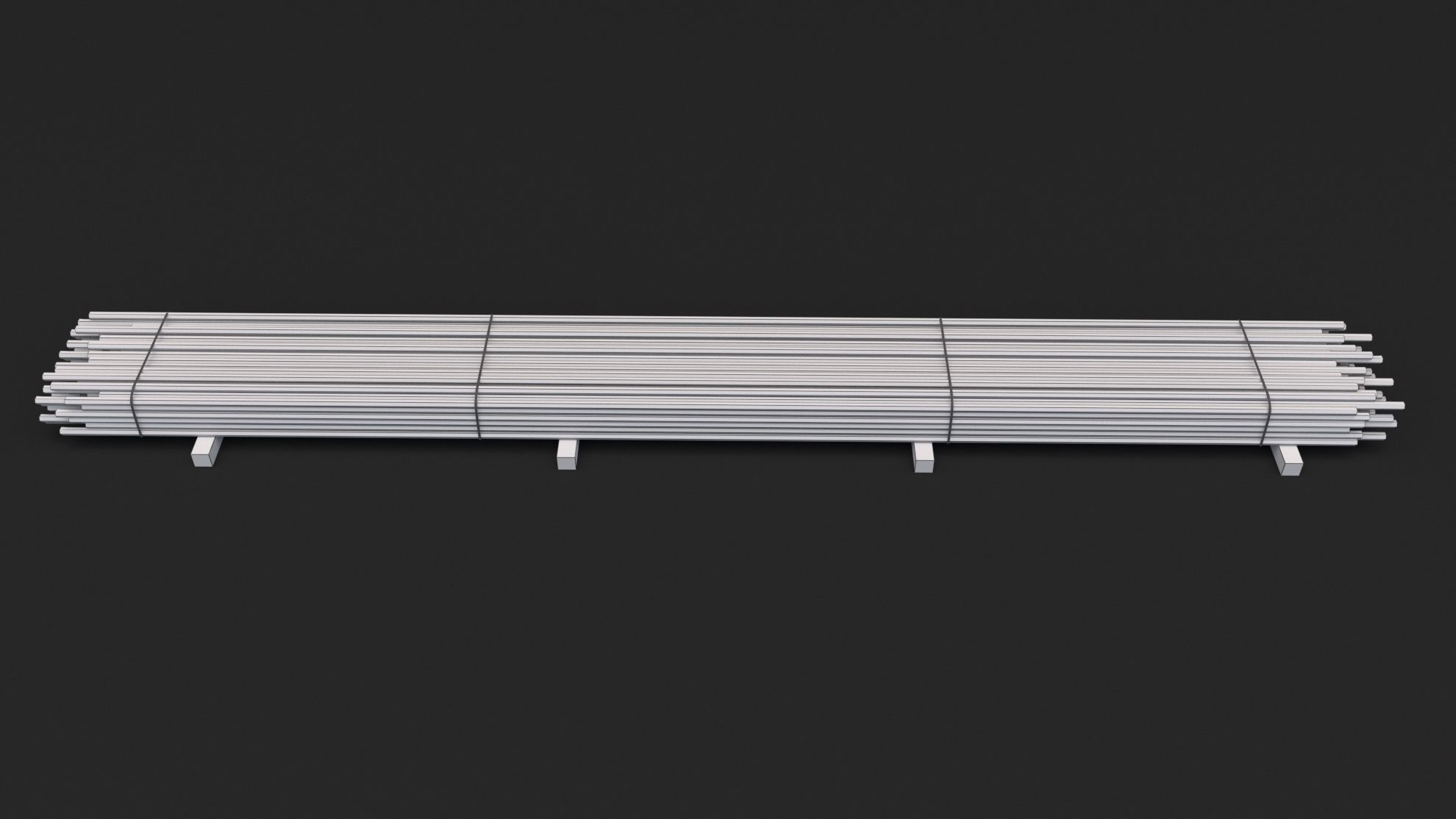 Reinforcing Steel Pallet Low-poly 3D model_8