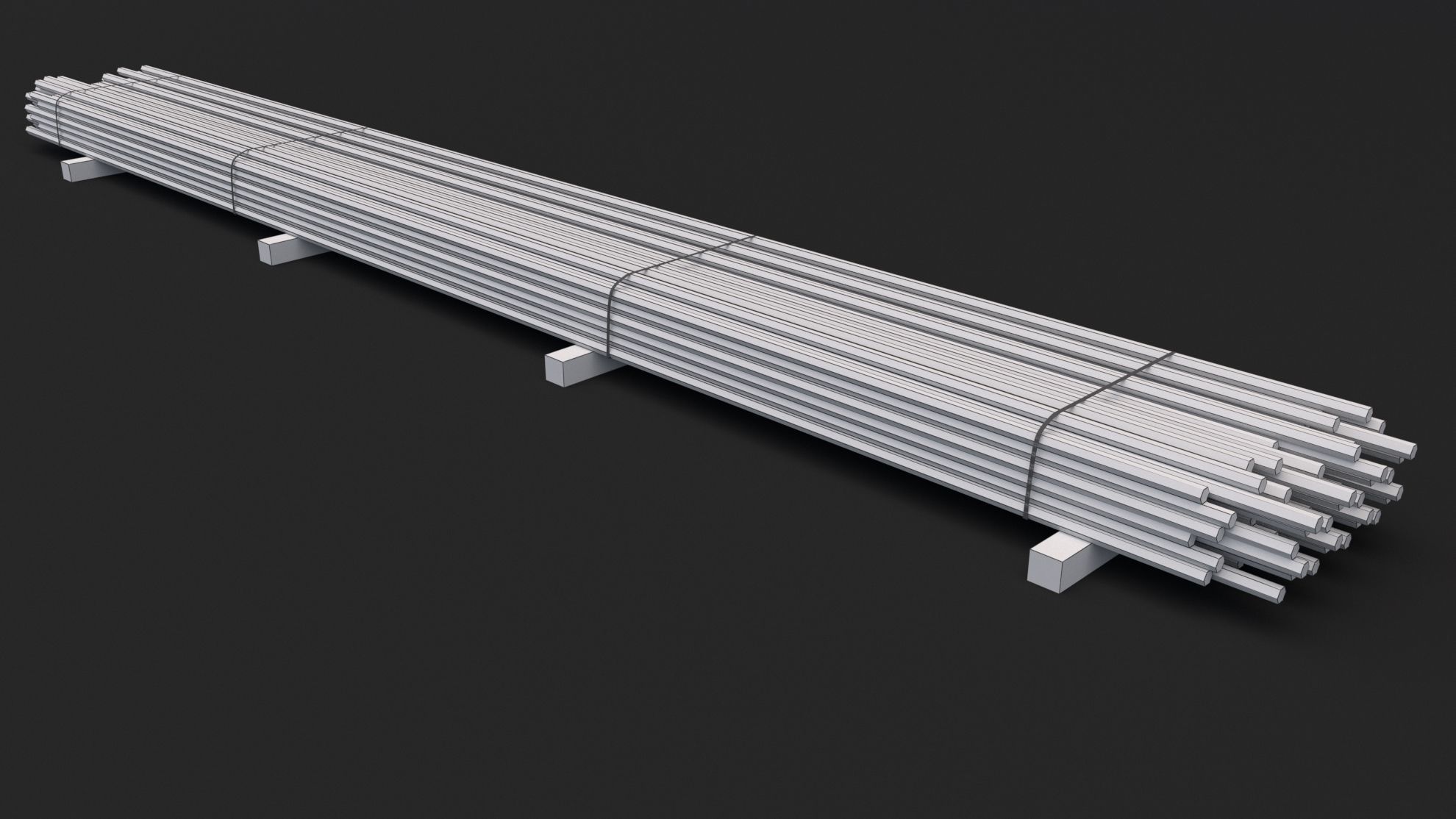Reinforcing Steel Pallet Low-poly 3D model_6
