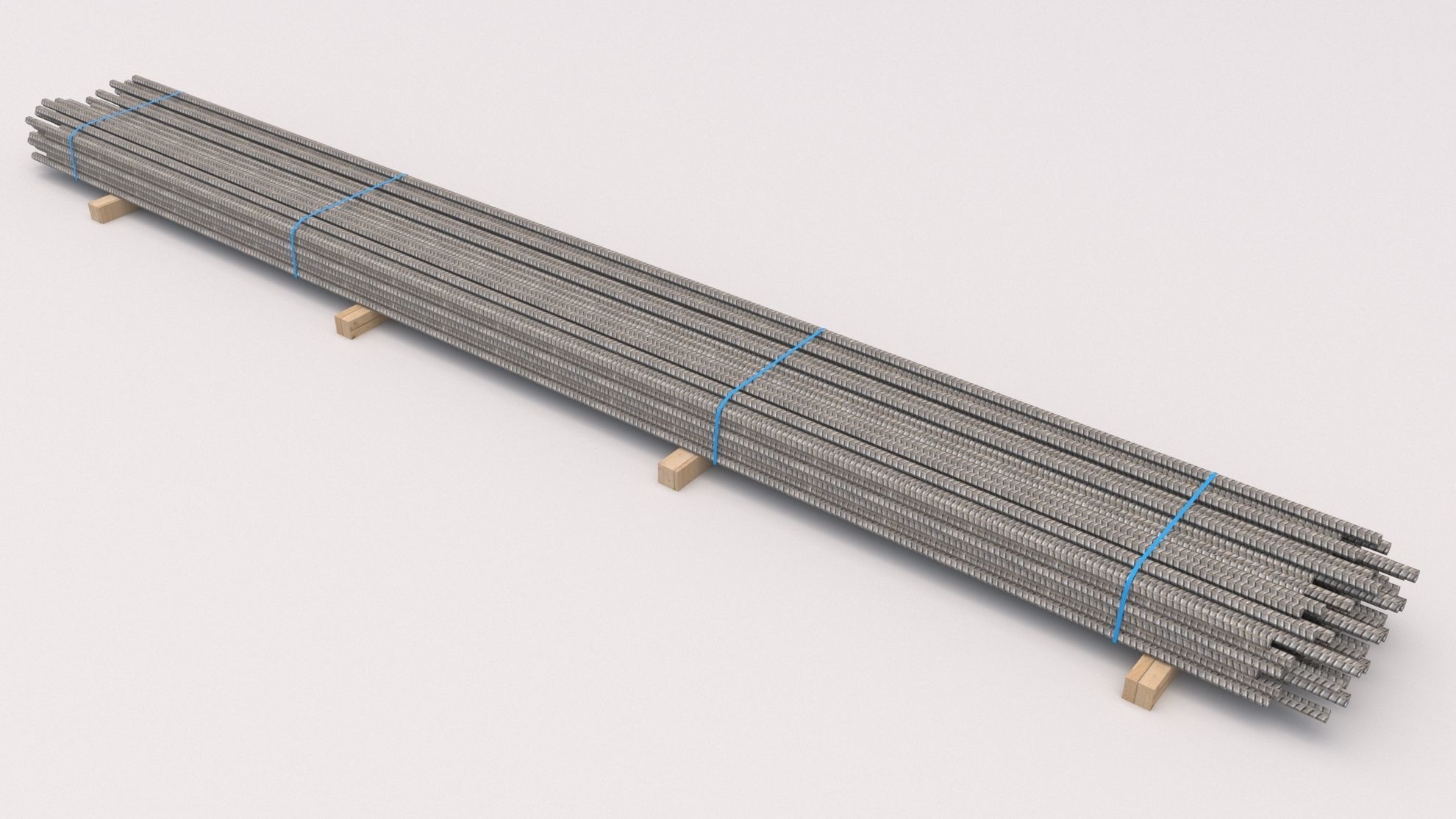 Reinforcing Steel Pallet Low-poly 3D model_1