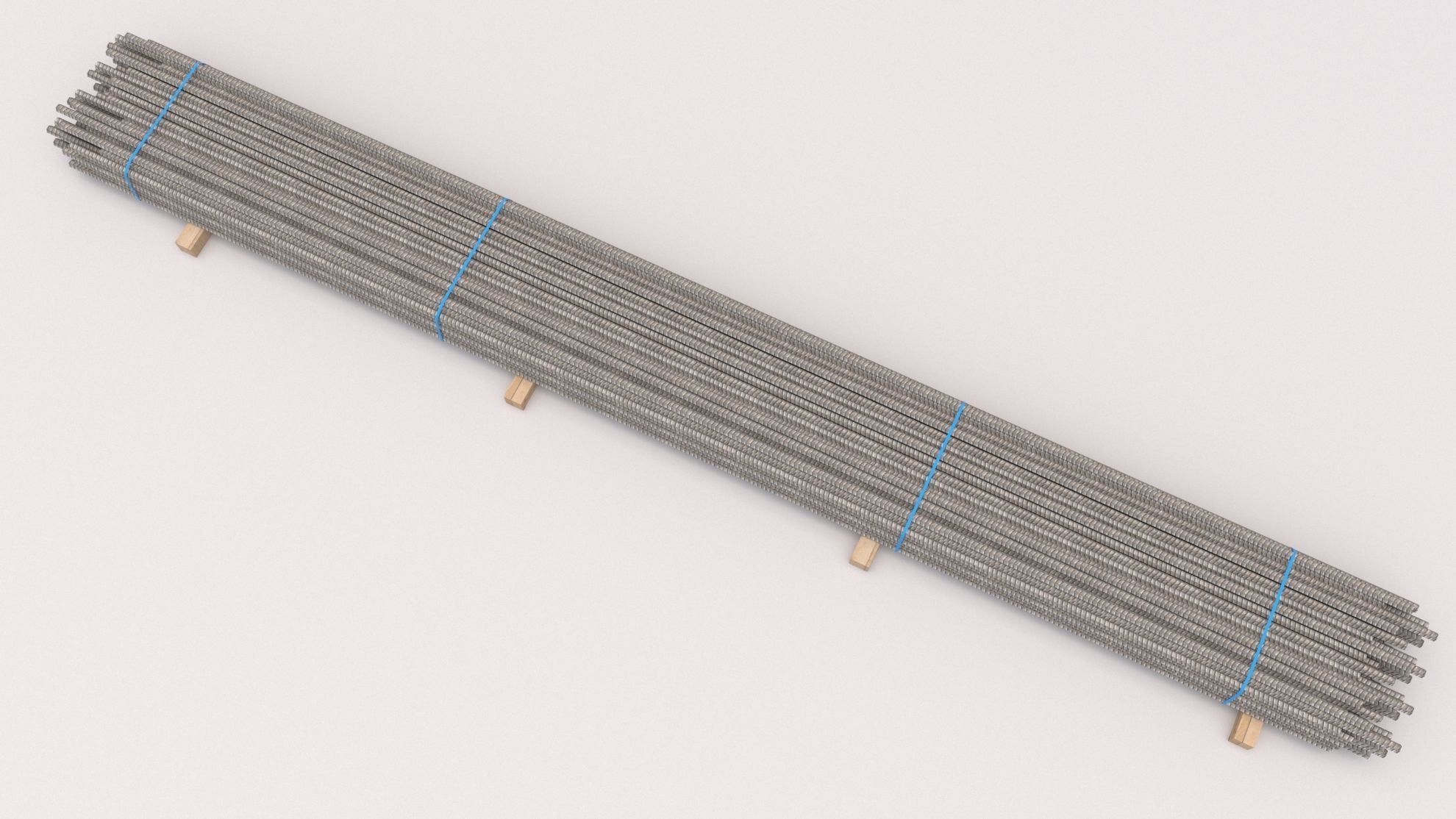 Reinforcing Steel Pallet Low-poly 3D model_4