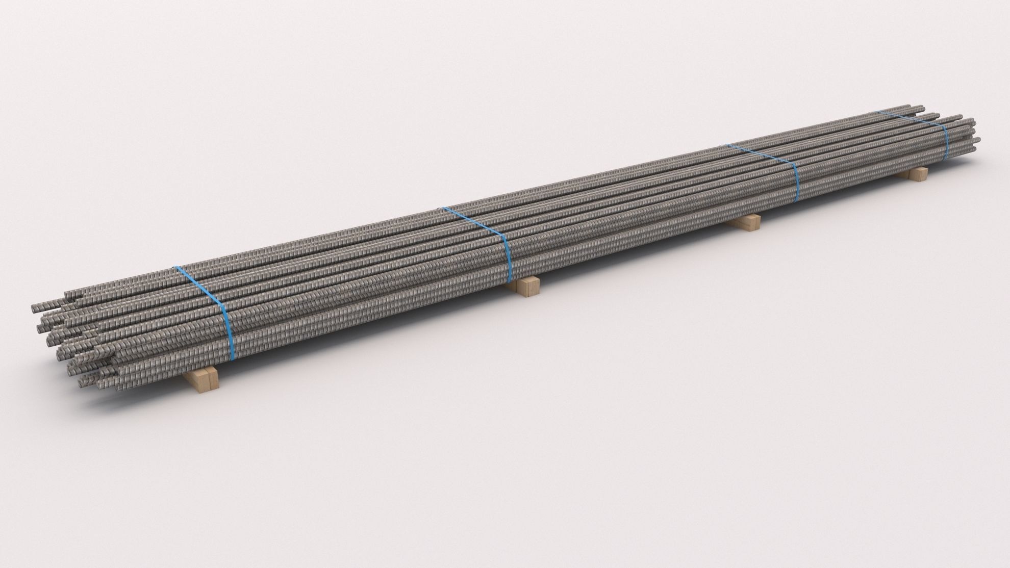 Reinforcing Steel Pallet Low-poly 3D model_2