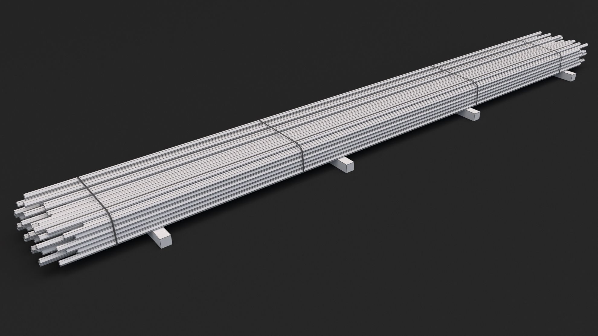 Reinforcing Steel Pallet Low-poly 3D model_5