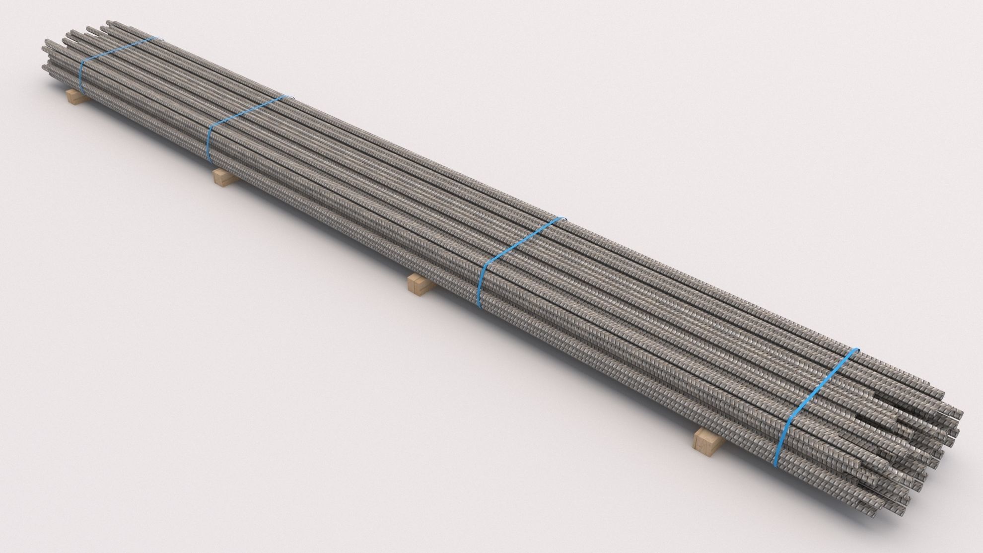 Reinforcing Steel Pallet Low-poly 3D model_3