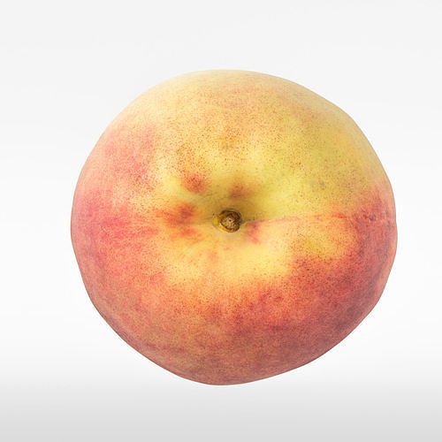 Peach Low-poly 3D model 7