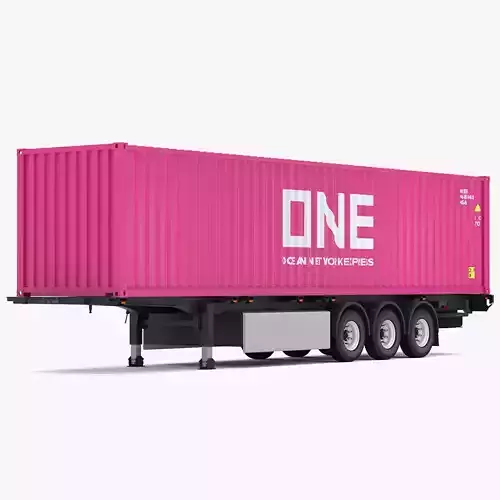 One Container Semi Trailer