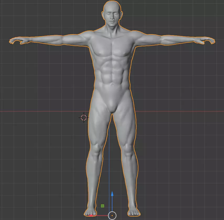 male base mesh 3D model_0
