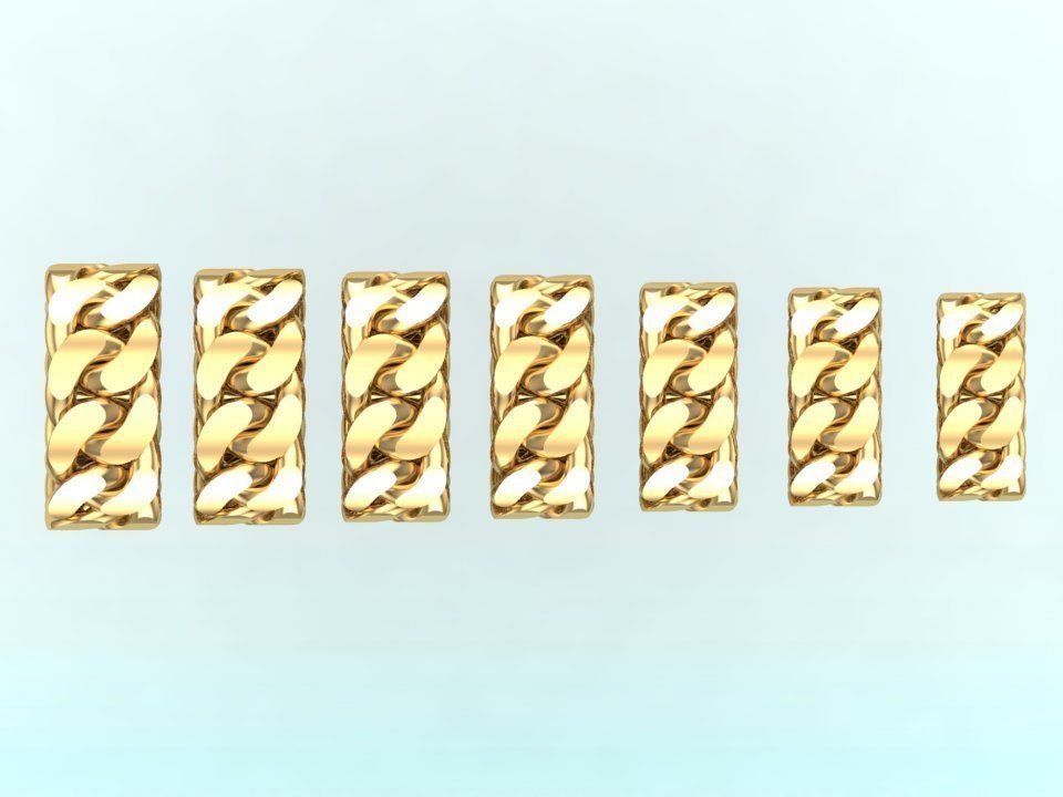 Chain ring - Miami Cuban ring - Link ring - Size 6 - 12 3D Model Collection_11