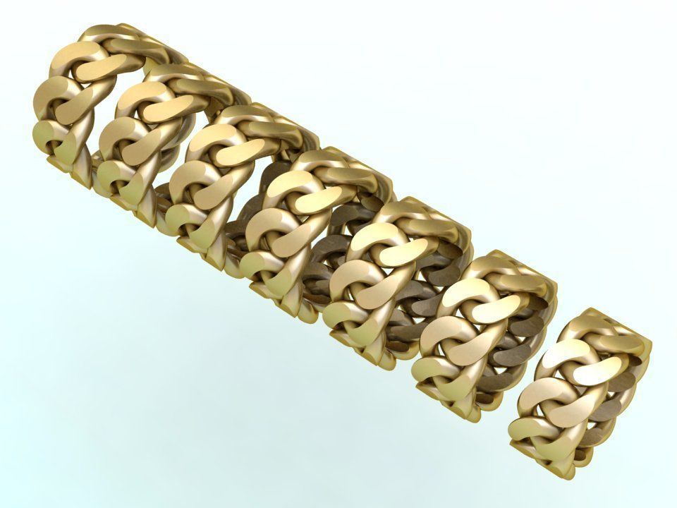 Chain ring - Miami Cuban ring - Link ring - Size 6 - 12 3D Model Collection_2