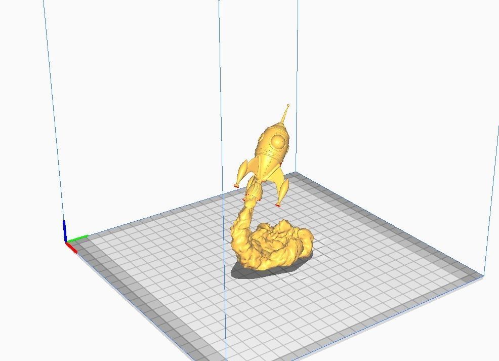 1950s style rocket 3D print model_4