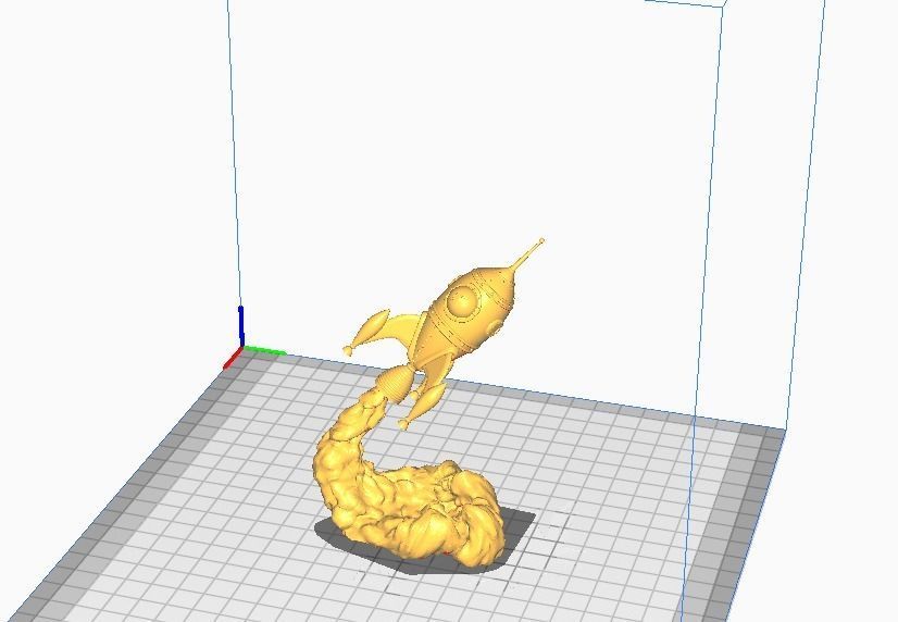 1950s style rocket 3D print model_5