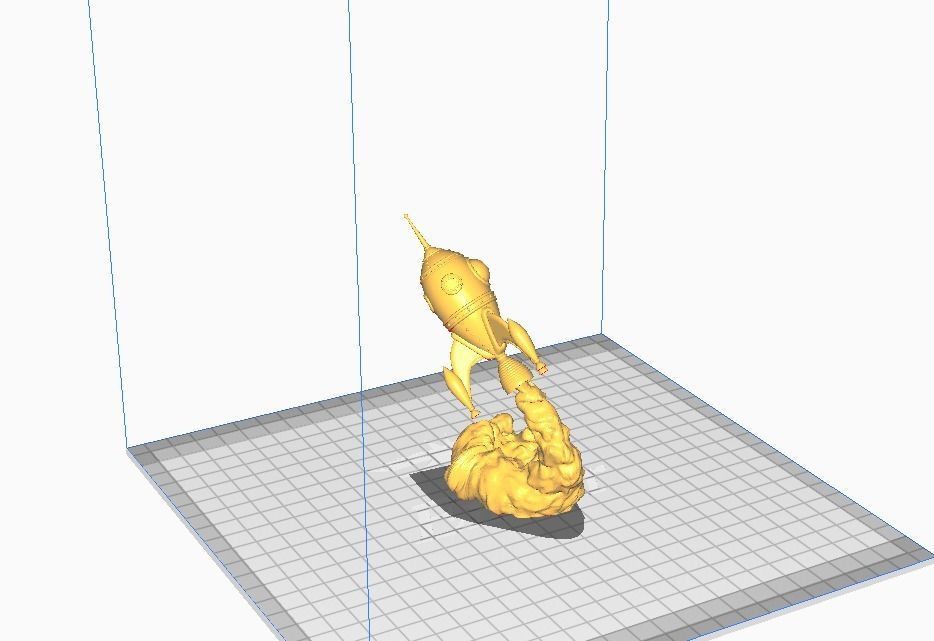 1950s style rocket 3D print model_3