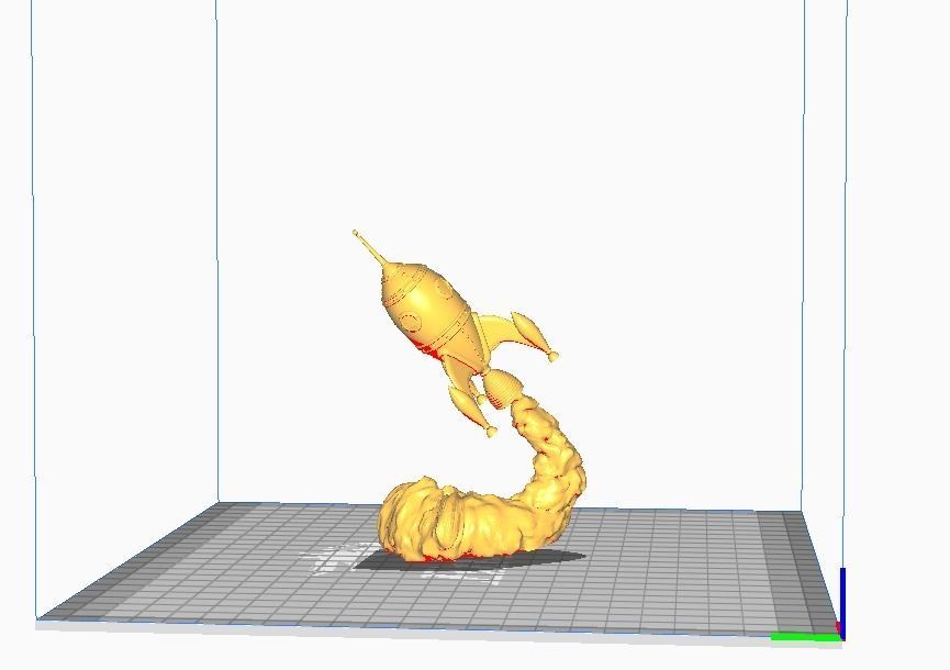 1950s style rocket 3D print model_2