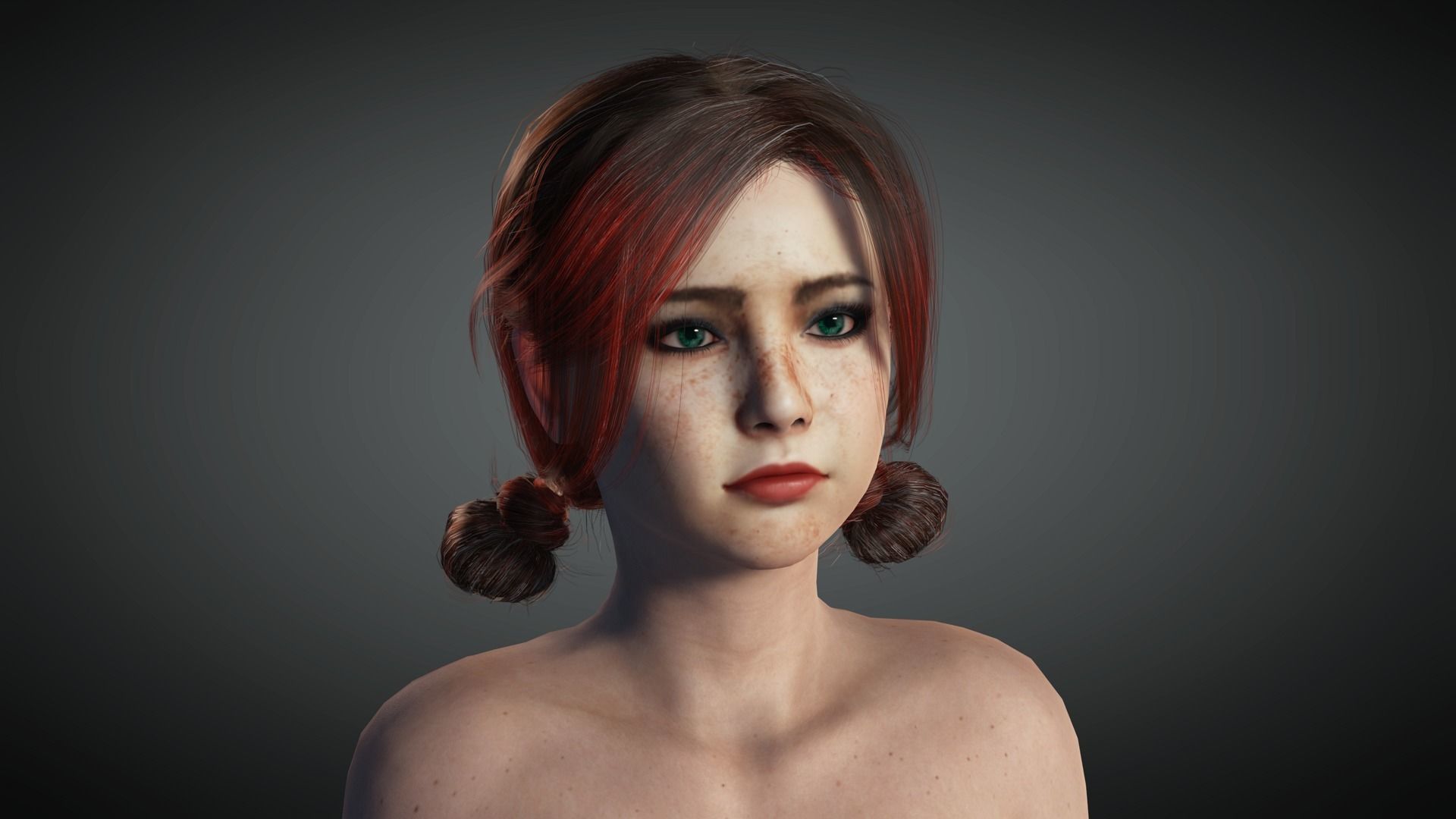 AAA Realistic Female Character 15 Low-poly 3D model_13