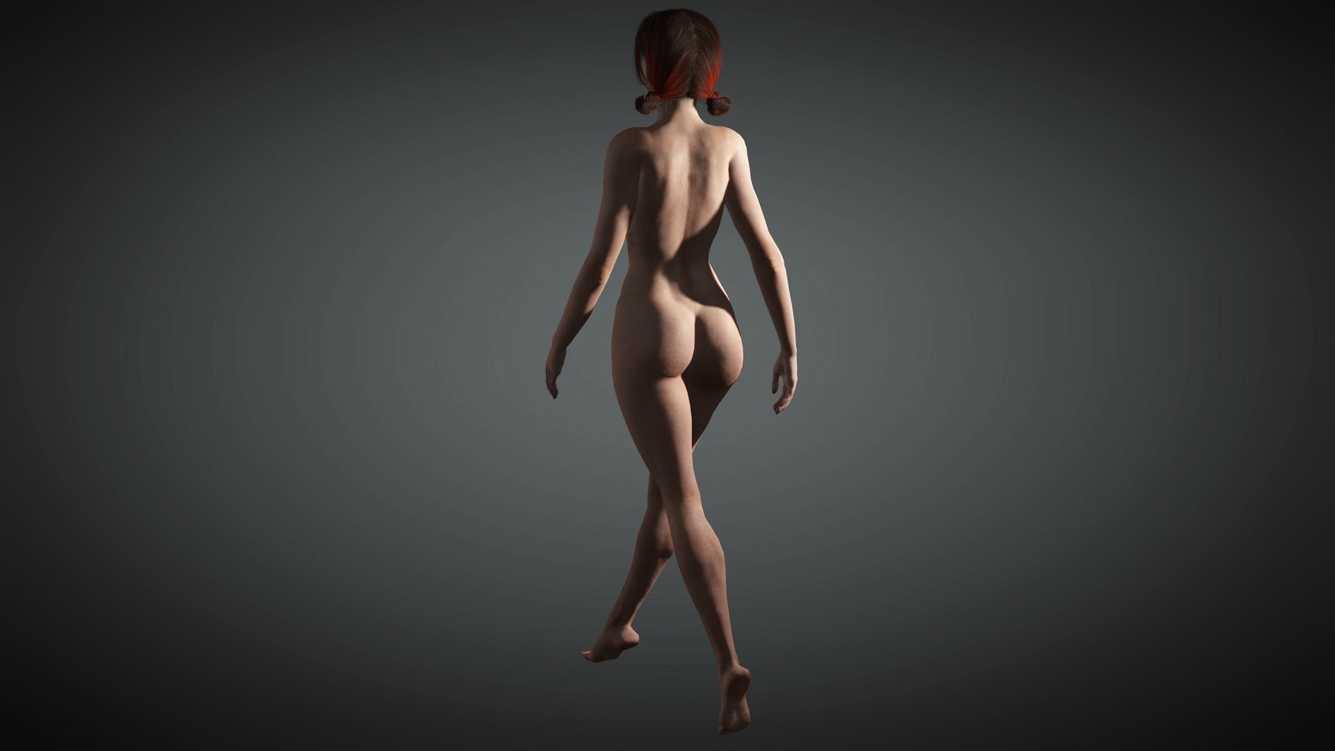 AAA Realistic Female Character 15 Low-poly 3D model_9