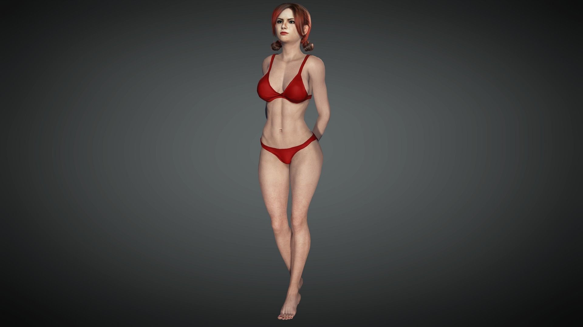 AAA Realistic Female Character 15 Low-poly 3D model_3