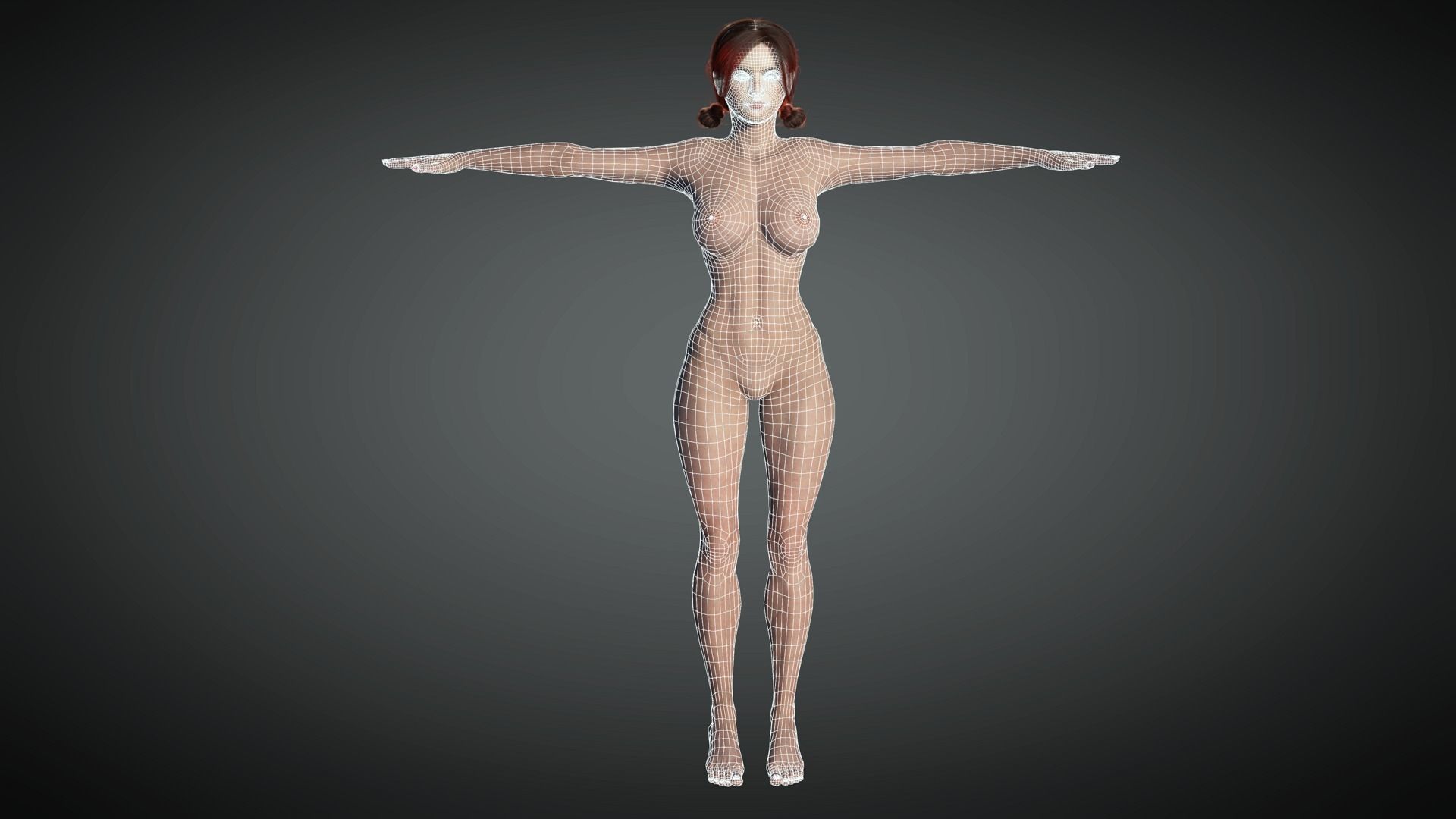 AAA Realistic Female Character 15 Low-poly 3D model_16