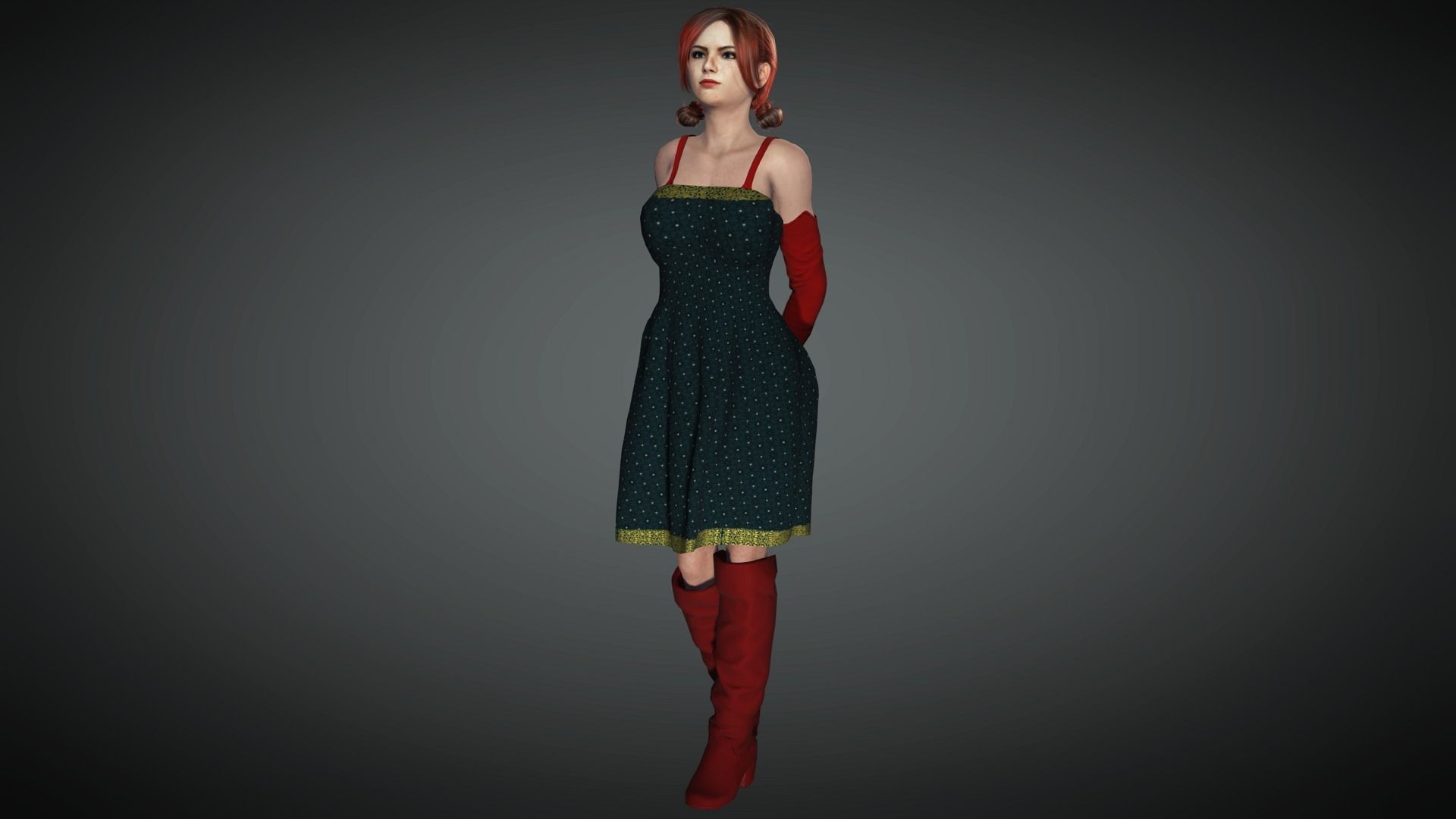 AAA Realistic Female Character 15 Low-poly 3D model_1