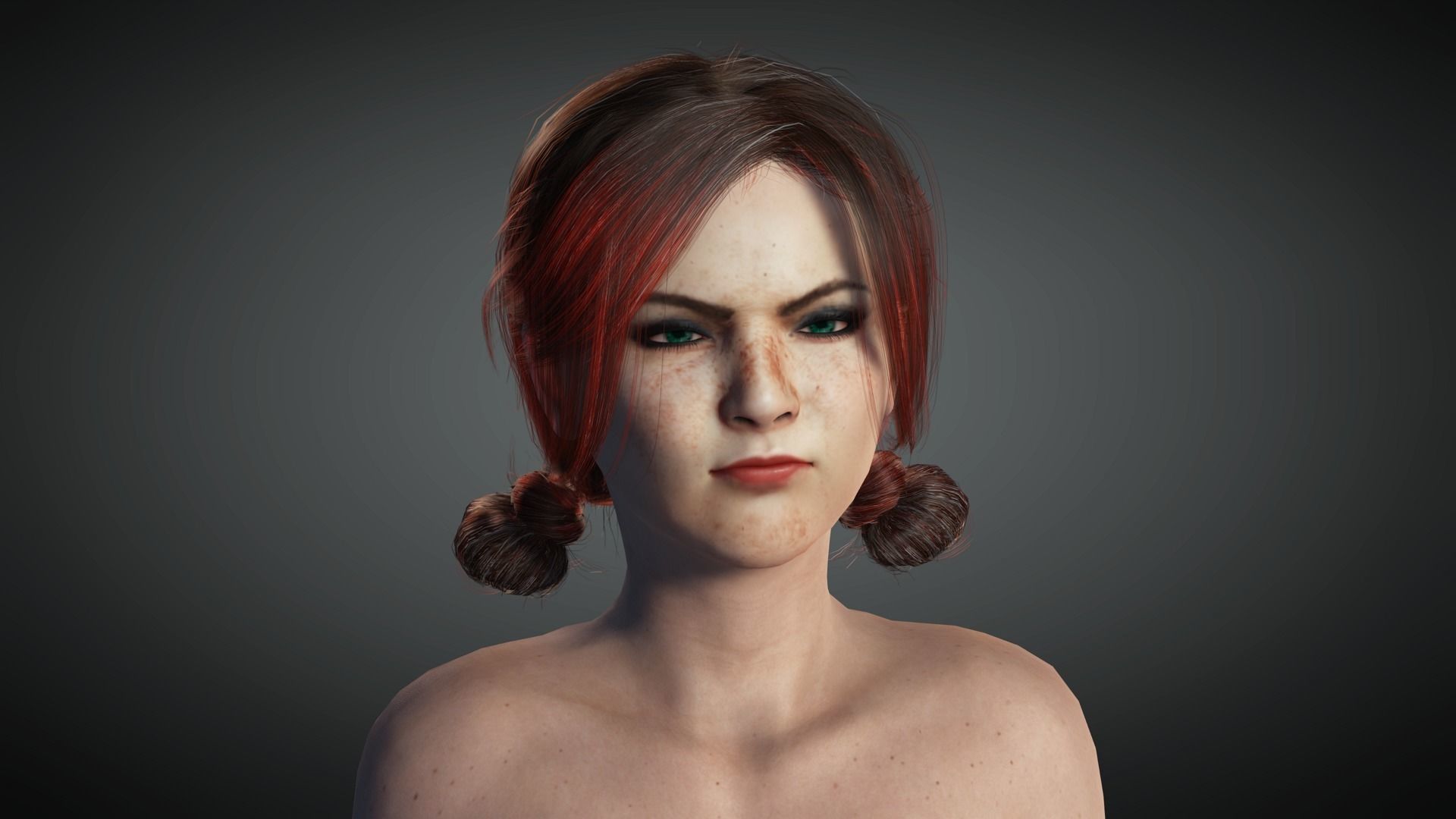 AAA Realistic Female Character 15 Low-poly 3D model_14