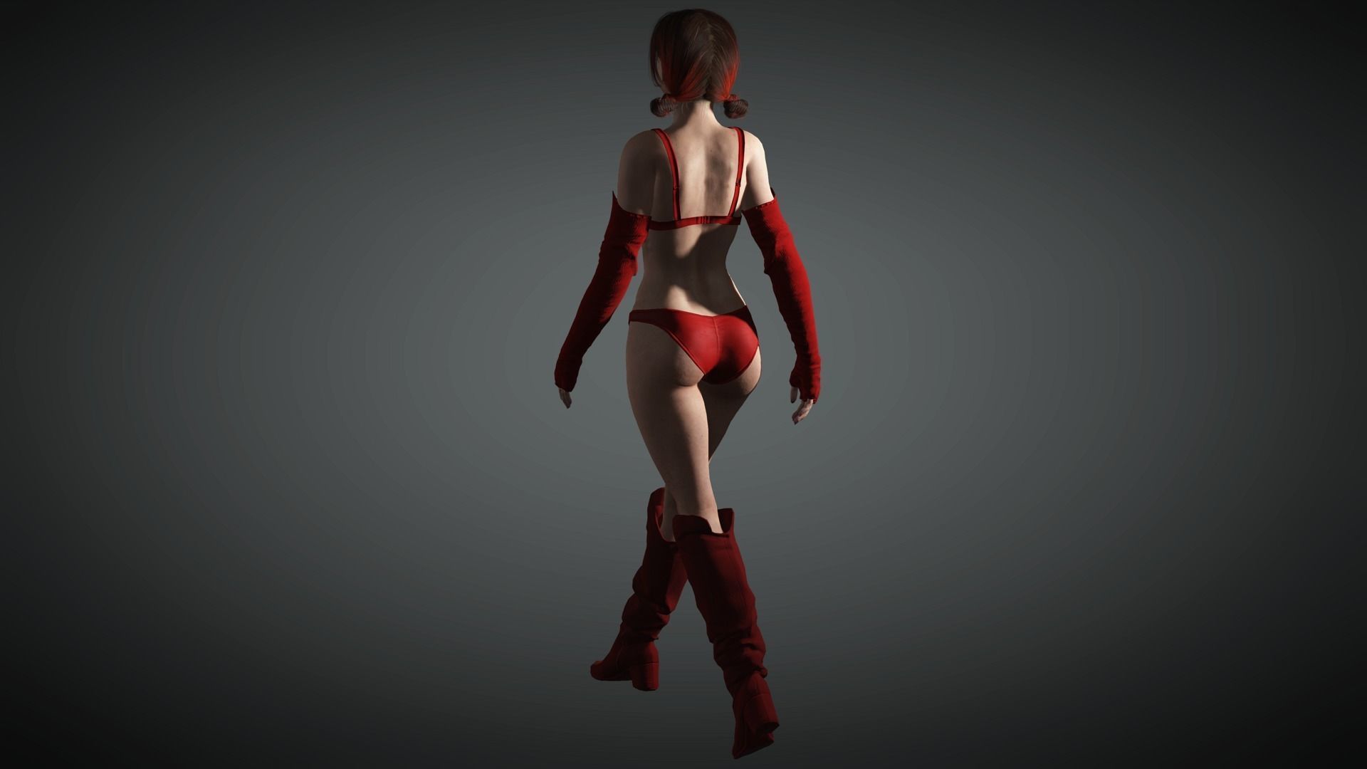 AAA Realistic Female Character 15 Low-poly 3D model_8