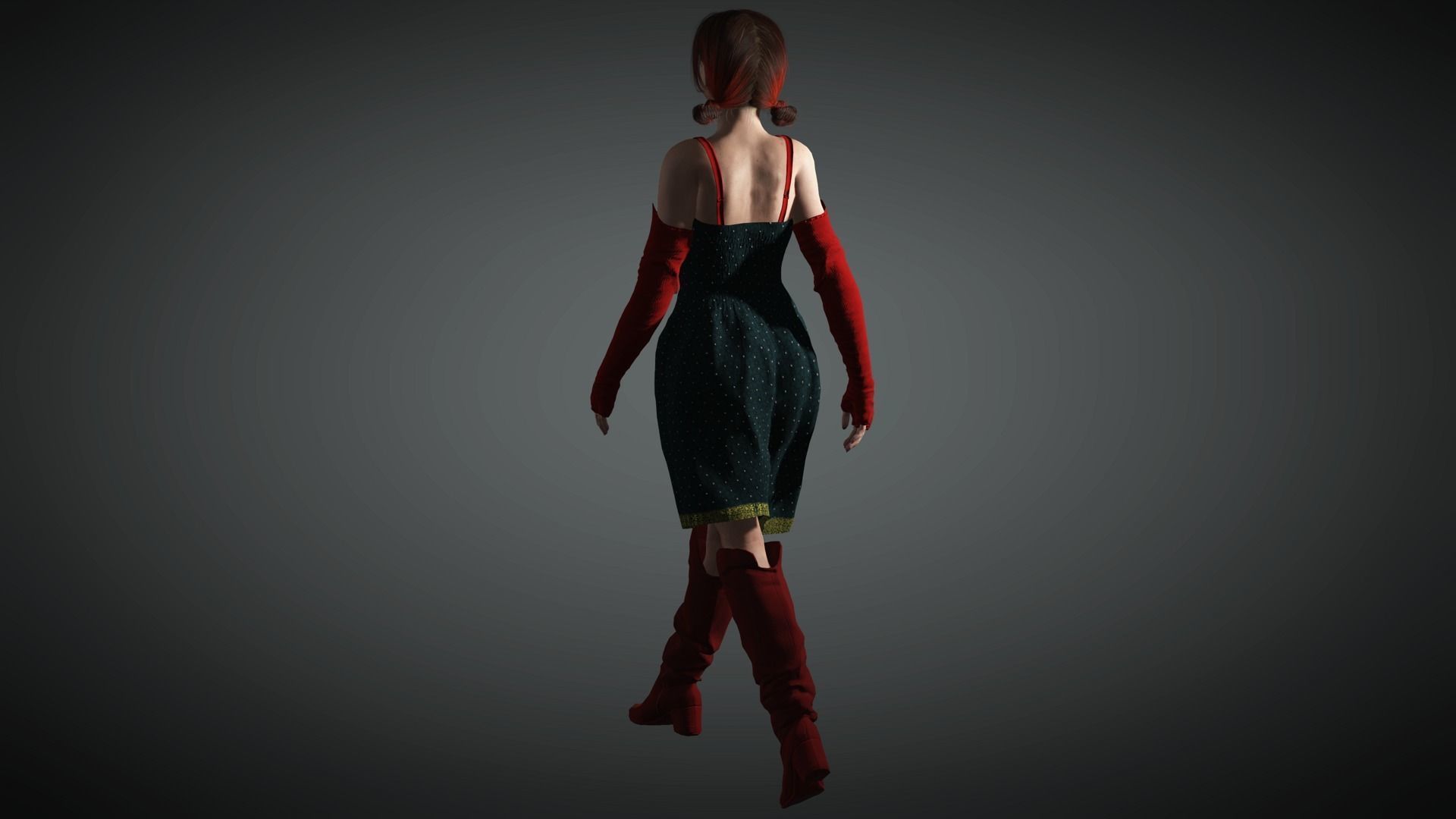 AAA Realistic Female Character 15 Low-poly 3D model_5