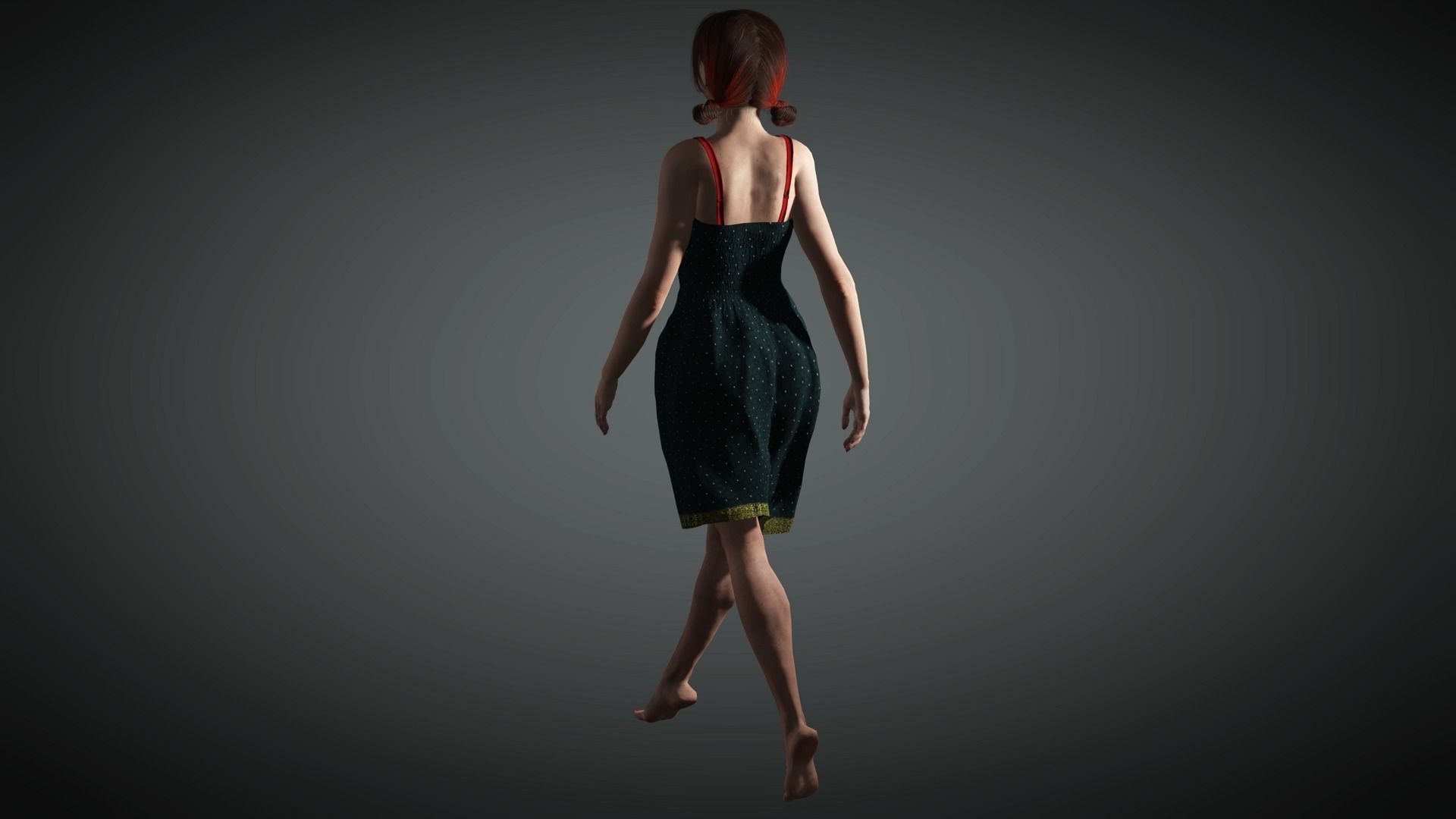 AAA Realistic Female Character 15 Low-poly 3D model_7