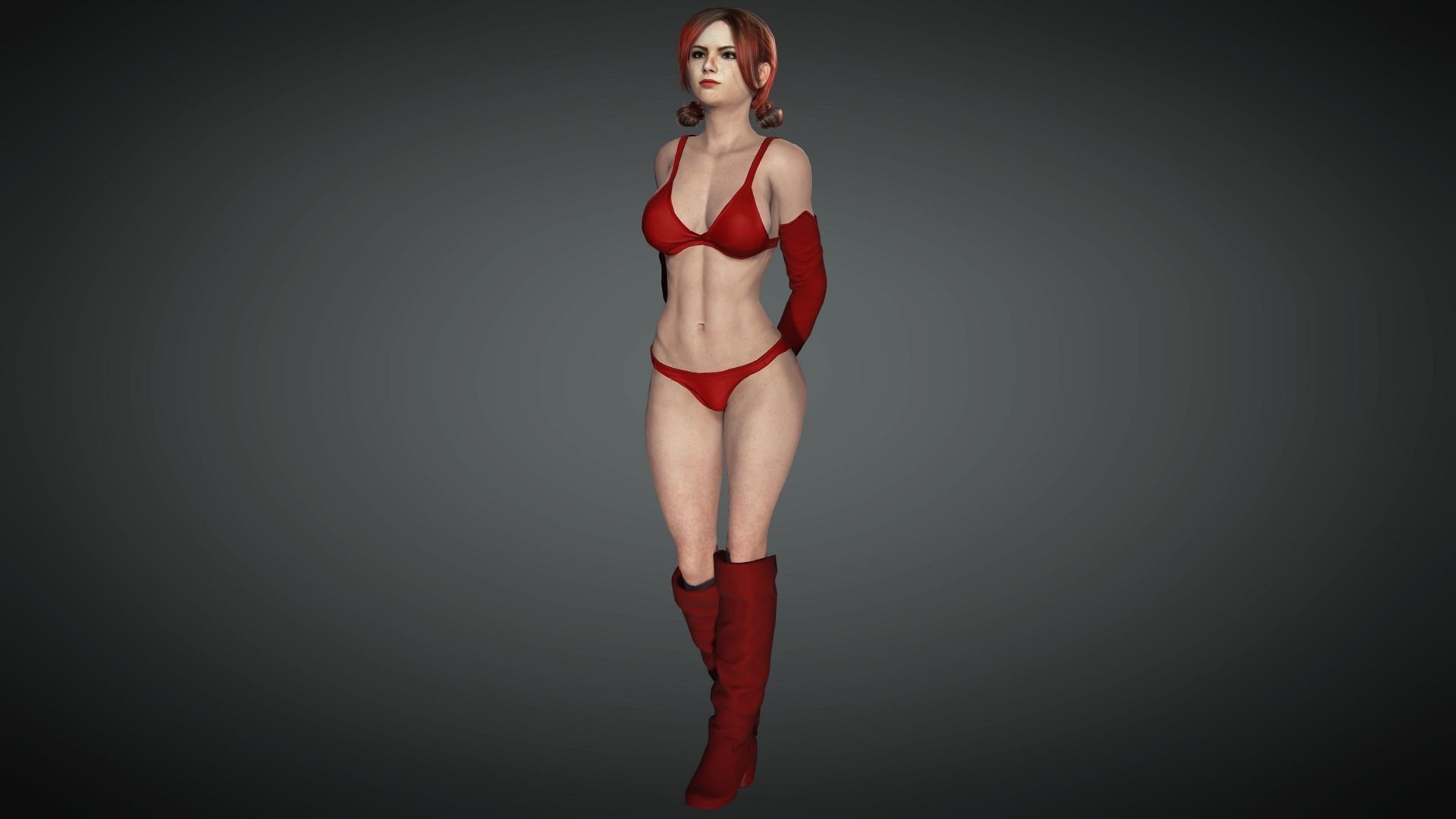 AAA Realistic Female Character 15 Low-poly 3D model_4