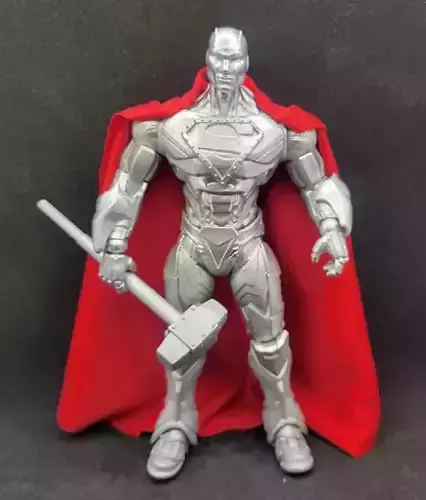 Steel figure head Superman Mezco multiverse marvel legends 3D model