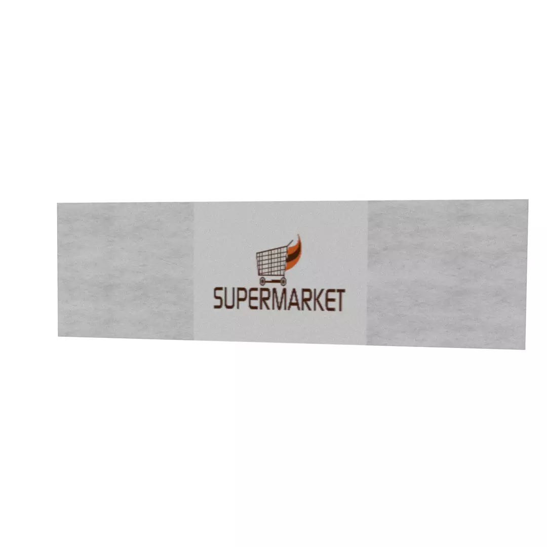 Supermarket banner Free low-poly 3D model