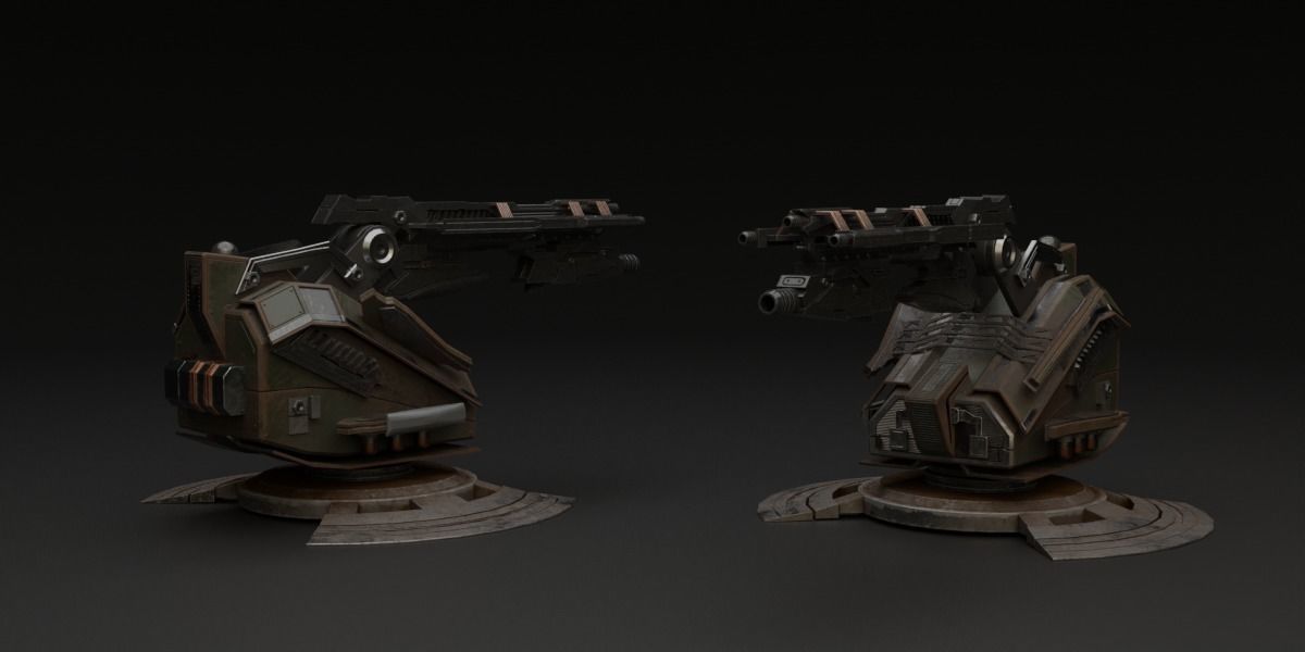 25 Sci-Fi Robot Mechas Library Blender Addon Low-poly 3D model_16