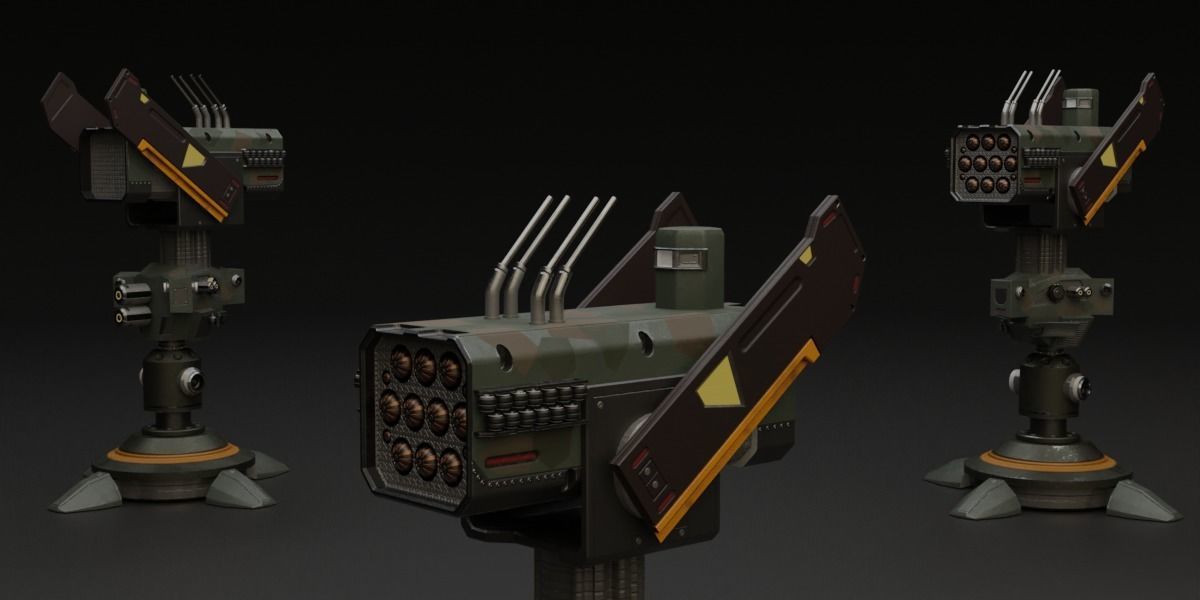 25 Sci-Fi Robot Mechas Library Blender Addon Low-poly 3D model_17