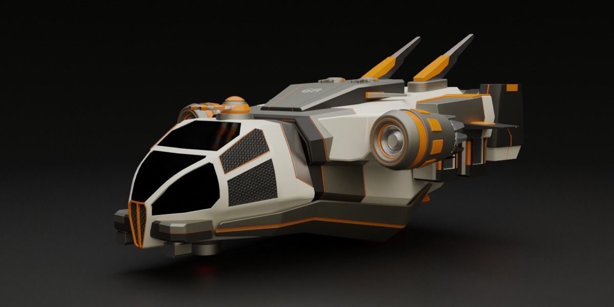 25 Sci-Fi Robot Mechas Library Blender Addon Low-poly 3D model_13