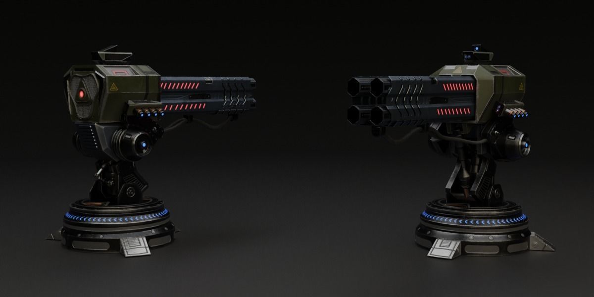 25 Sci-Fi Robot Mechas Library Blender Addon Low-poly 3D model_18