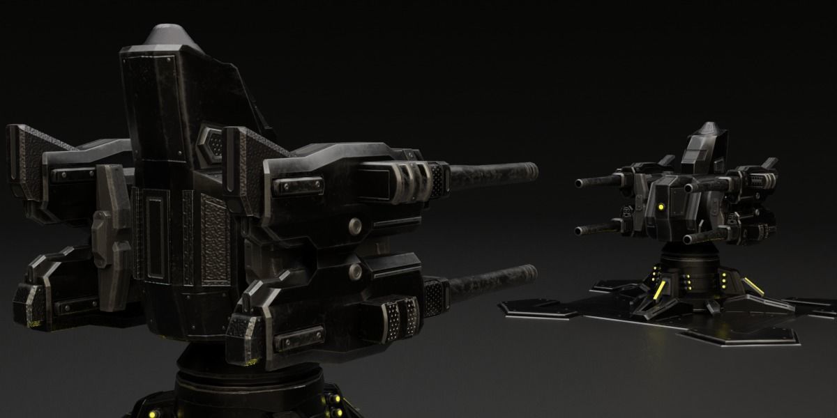 25 Sci-Fi Robot Mechas Library Blender Addon Low-poly 3D model_19