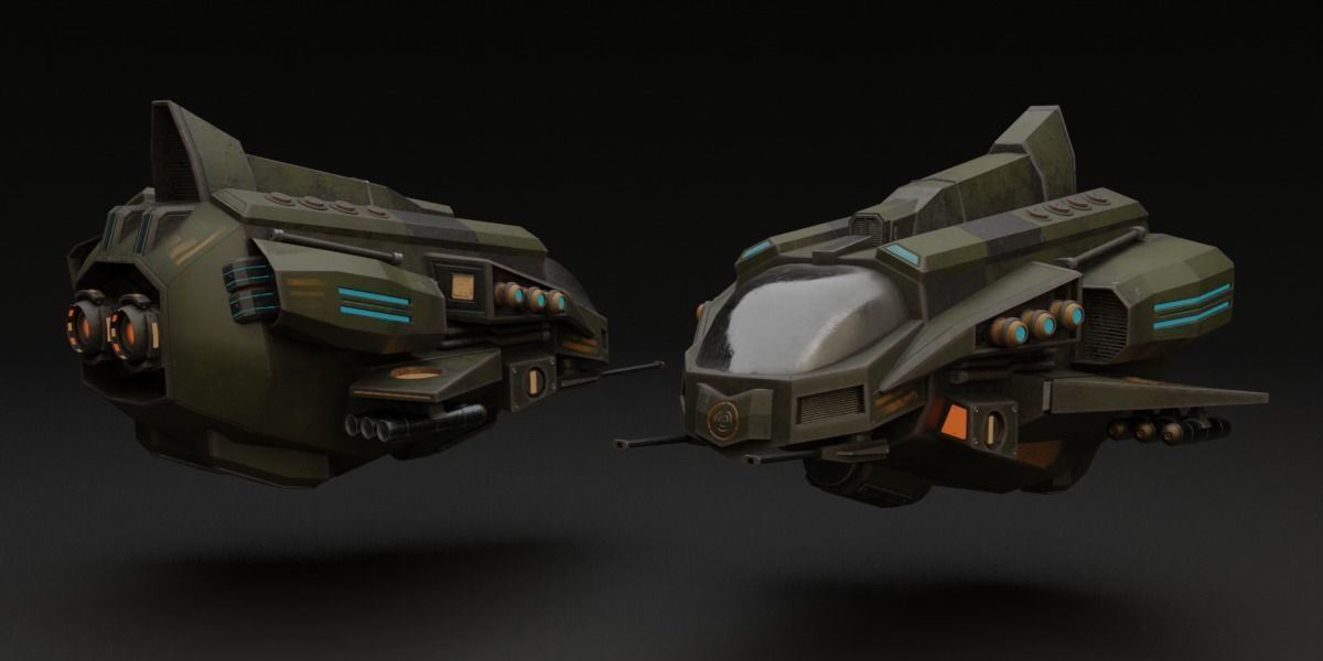 25 Sci-Fi Robot Mechas Library Blender Addon Low-poly 3D model_15