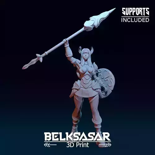 Paladin Guardian Girl 3D print model
