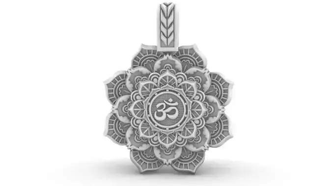 Mandala On pendant 3d Print Model 