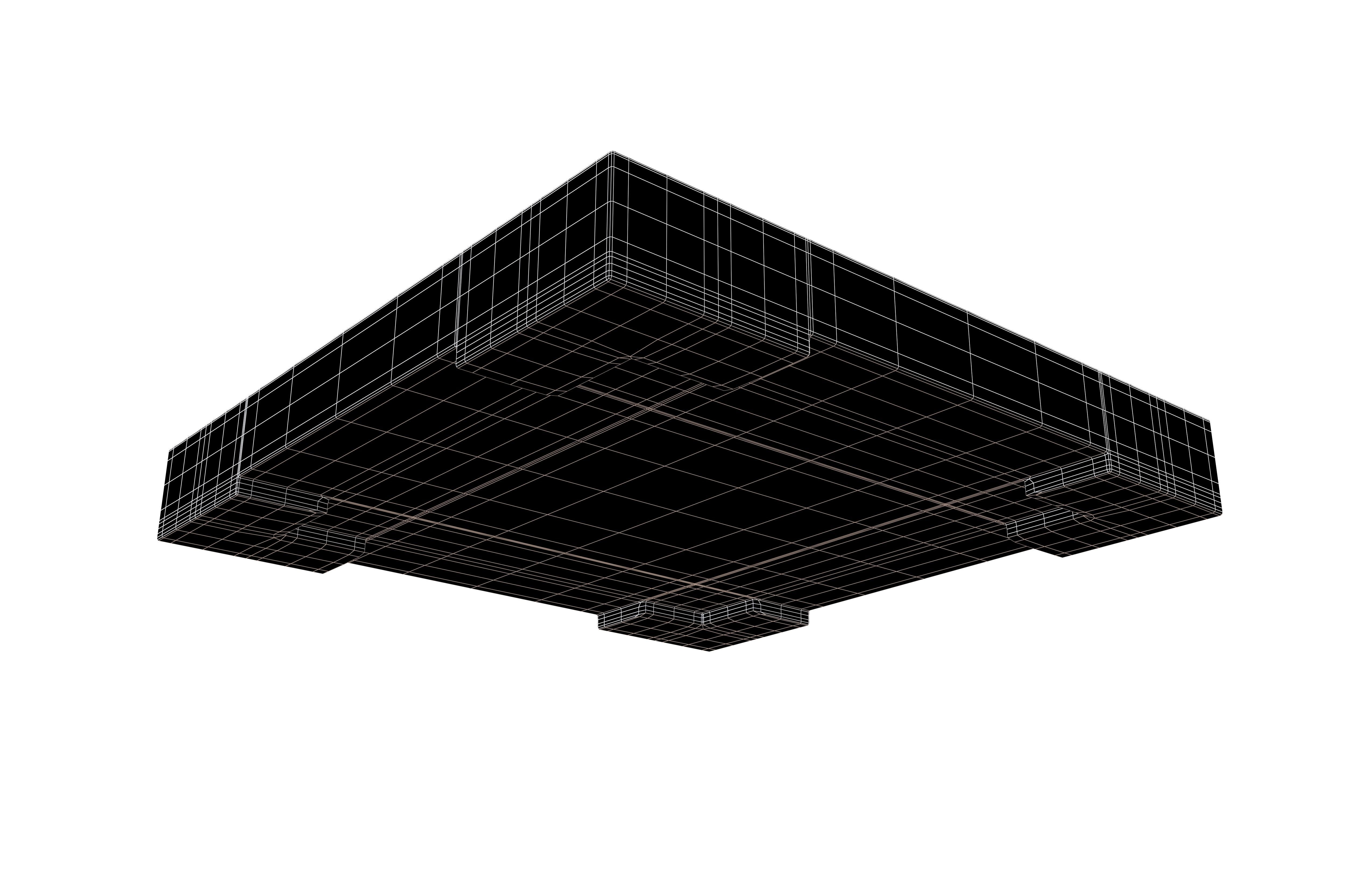 Go Game Board 13x13 v1 001 Low-poly 3D model_7