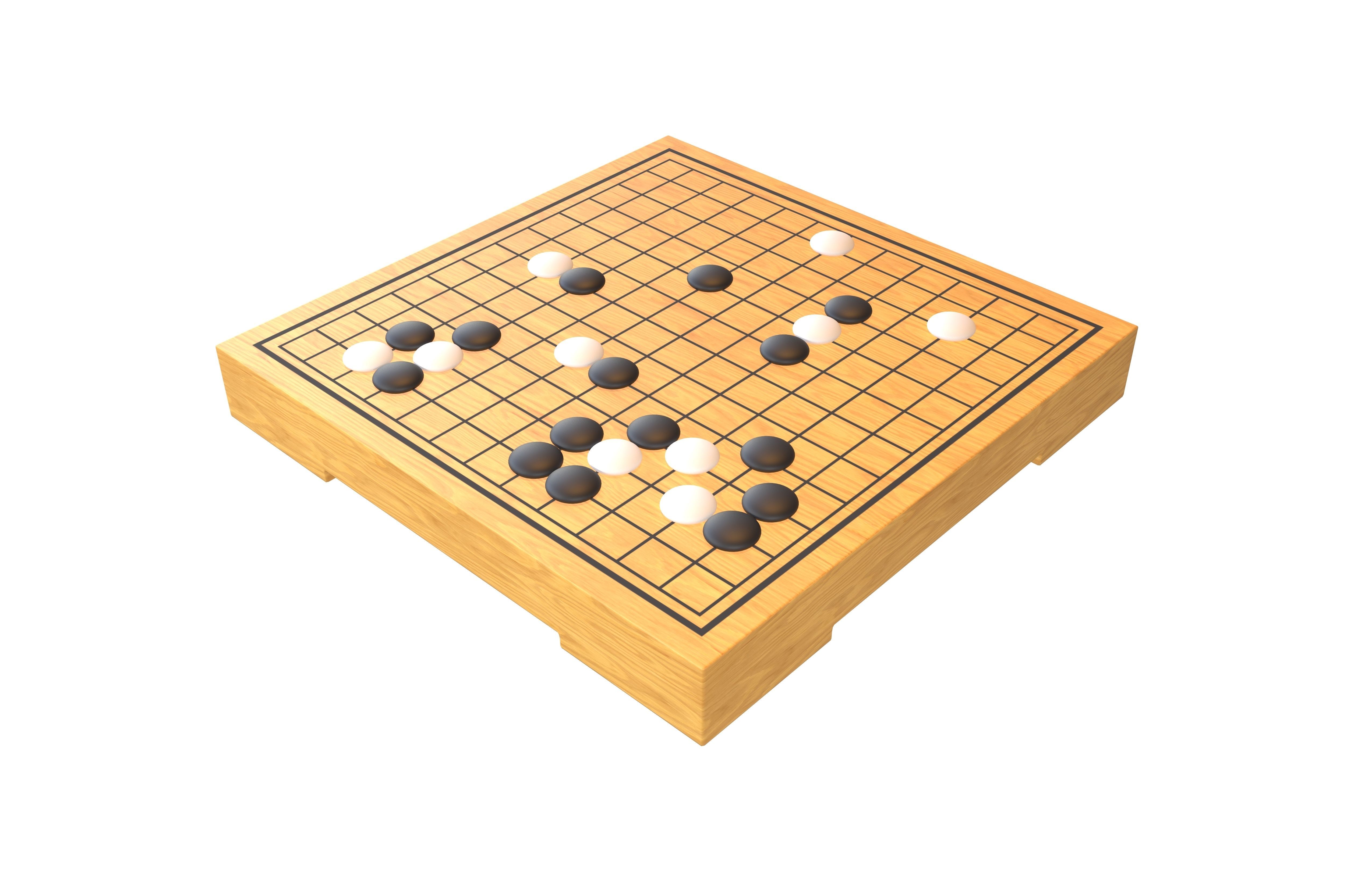 Go Game Board 13x13 v1 001 Low-poly 3D model_2