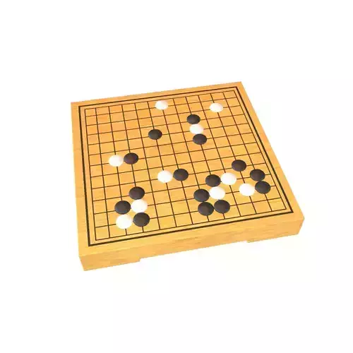 Go Game Board 13x13 v1 001 Low-poly 3D model