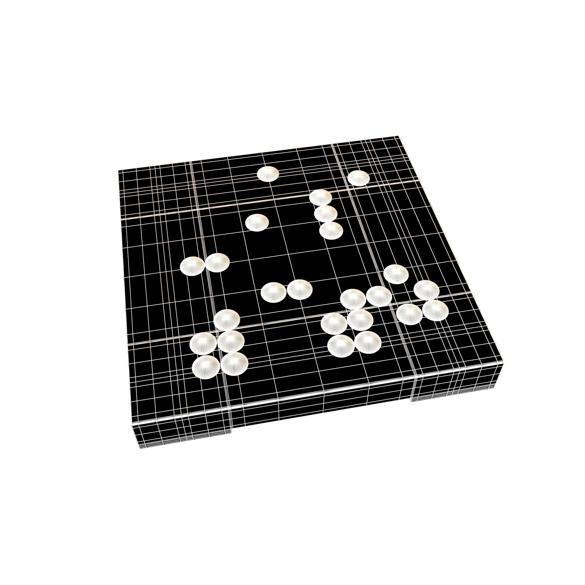 Go Game Board 13x13 v1 001 Low-poly 3D model_4