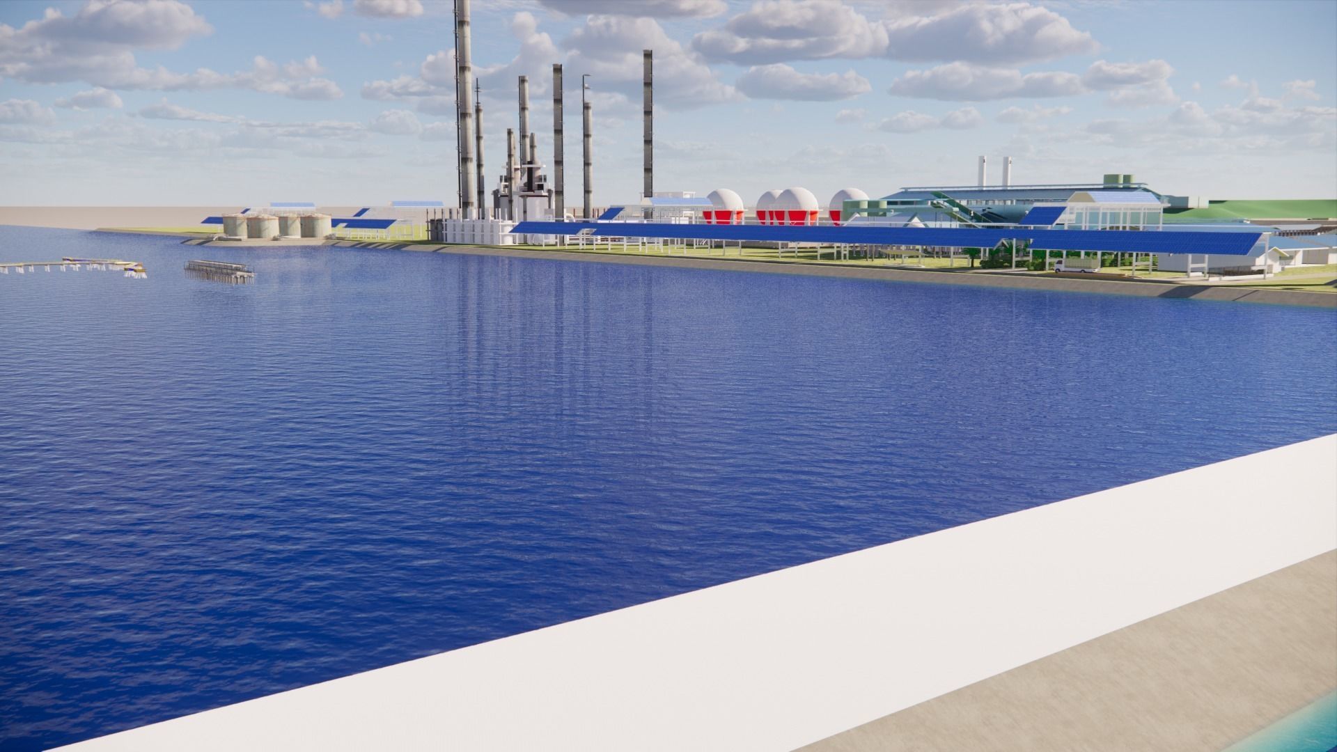 petrochemical refinery 3D print model_1